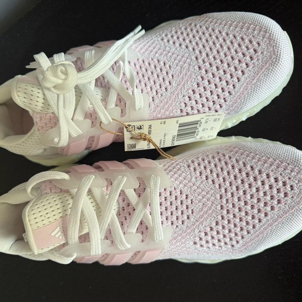 adidas Women's Light Pink and Cream Sneakers - Picture 10 of 10